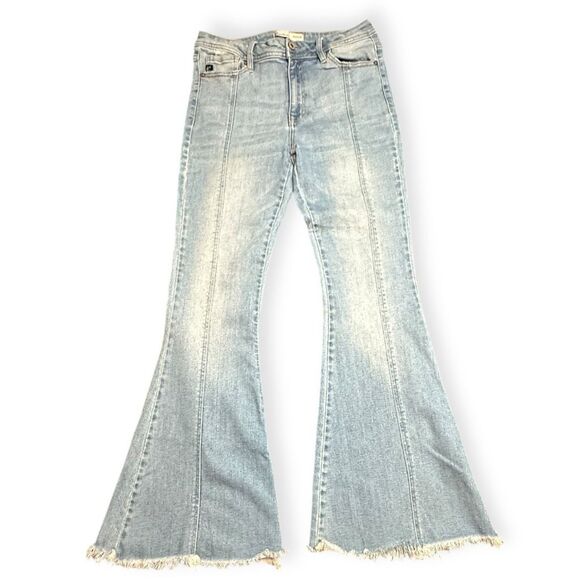 KANCAN Women’s Light Wash High Rise Front Seam Flare Jeans Size 29 Style #123137 - Picture 3 of 7